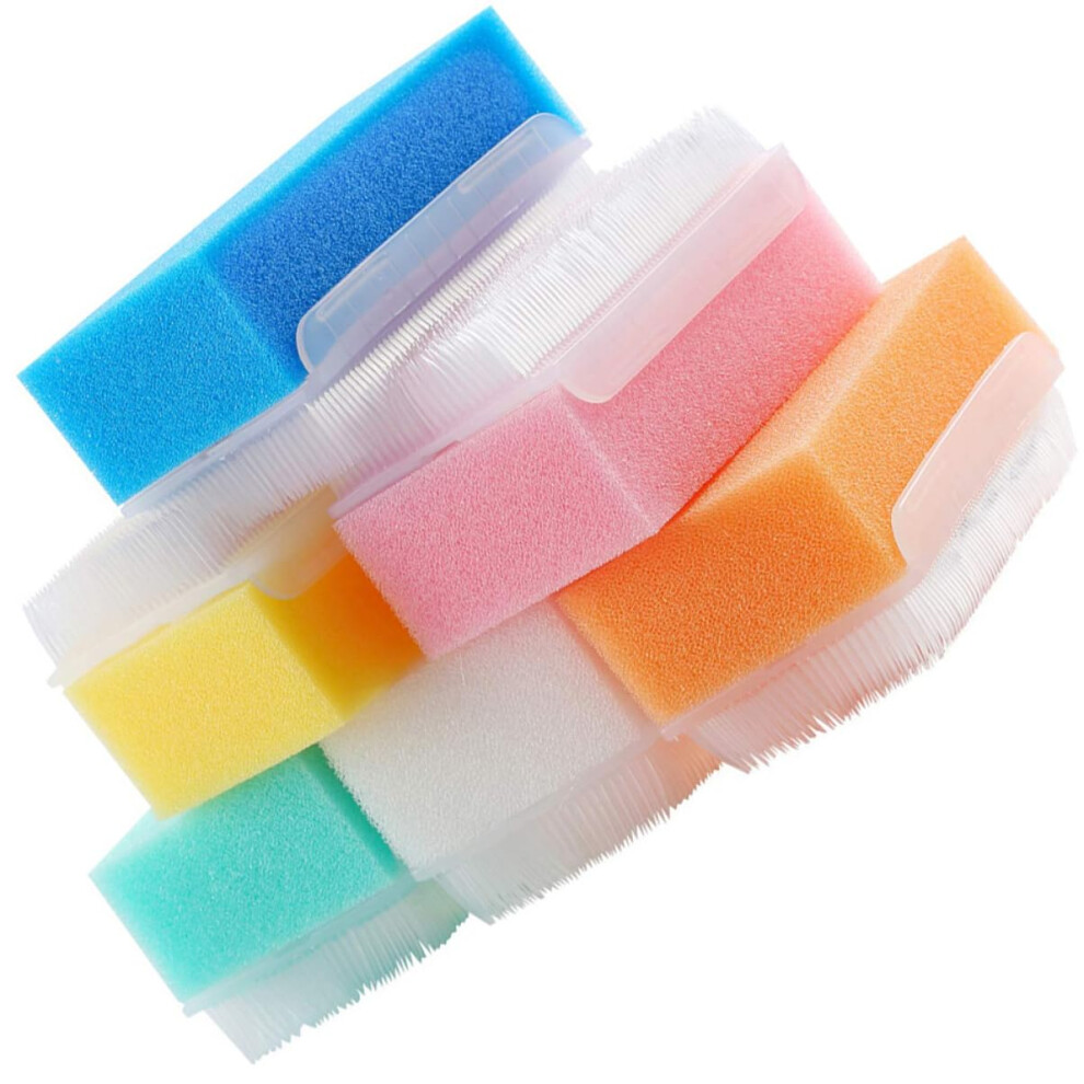 Baby Bath Brush and Sensory Bath Sponge for Sensitive Skin Newborns Toddlers Gentle Cleaning 6pcs