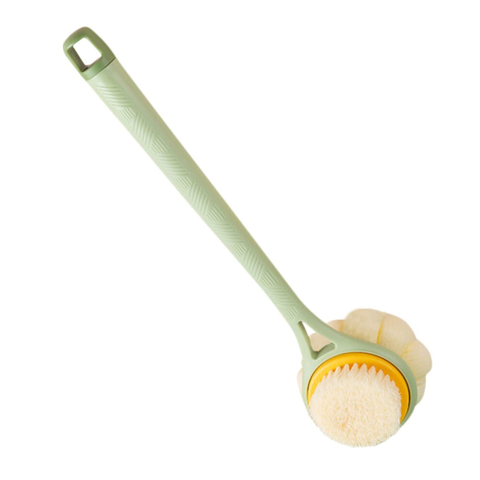 DualSided Back Scrubber Long Handle Bath Brush with Soft Bristles for Gentle Exfoliating Shower