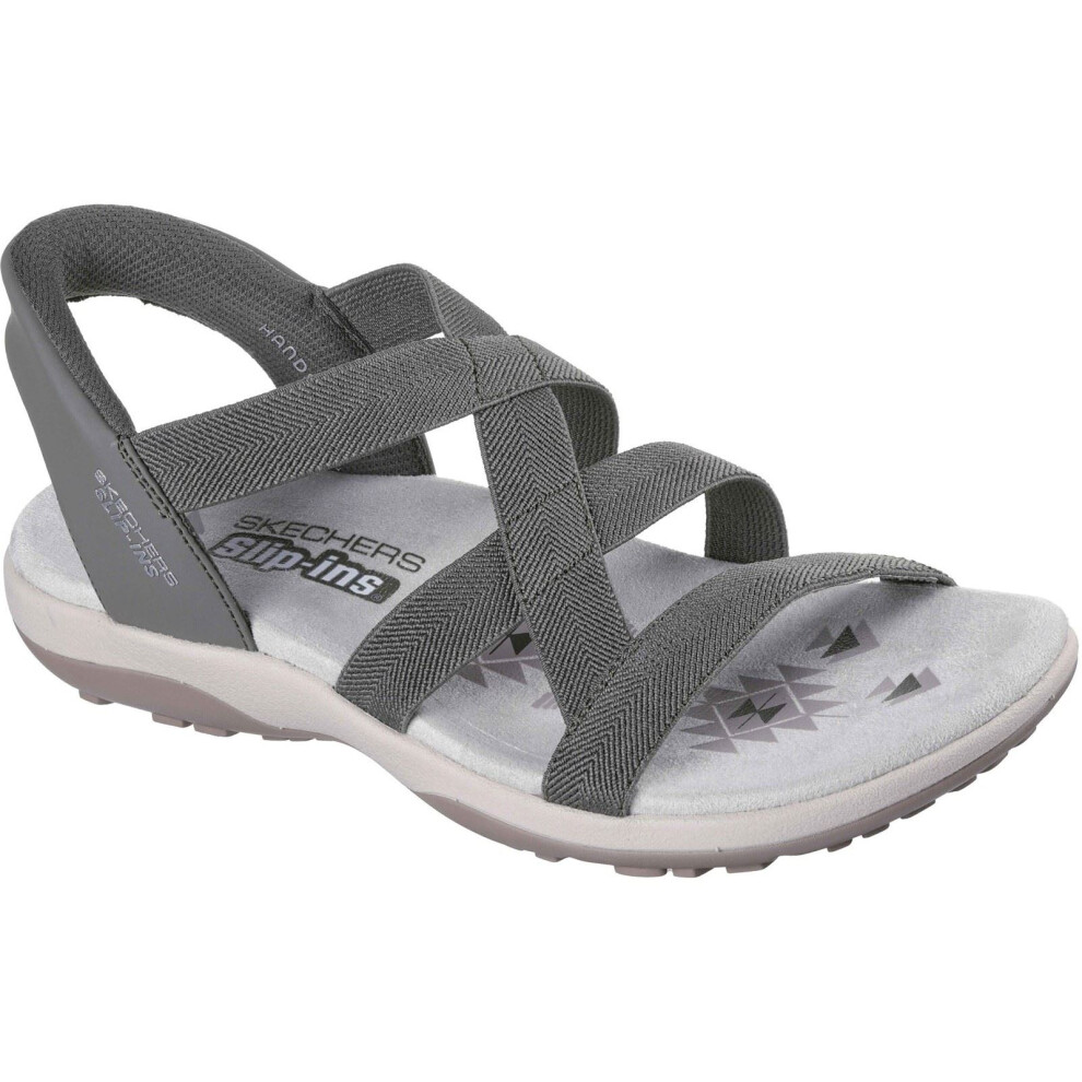 Skechers (, ) Reggae Slim Stretch Flex Textile Women's Olive Sandals