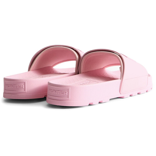 Hunter (, ) Hunter Core Embossedr Polyurethane Women's Parfait Pink Slides 1