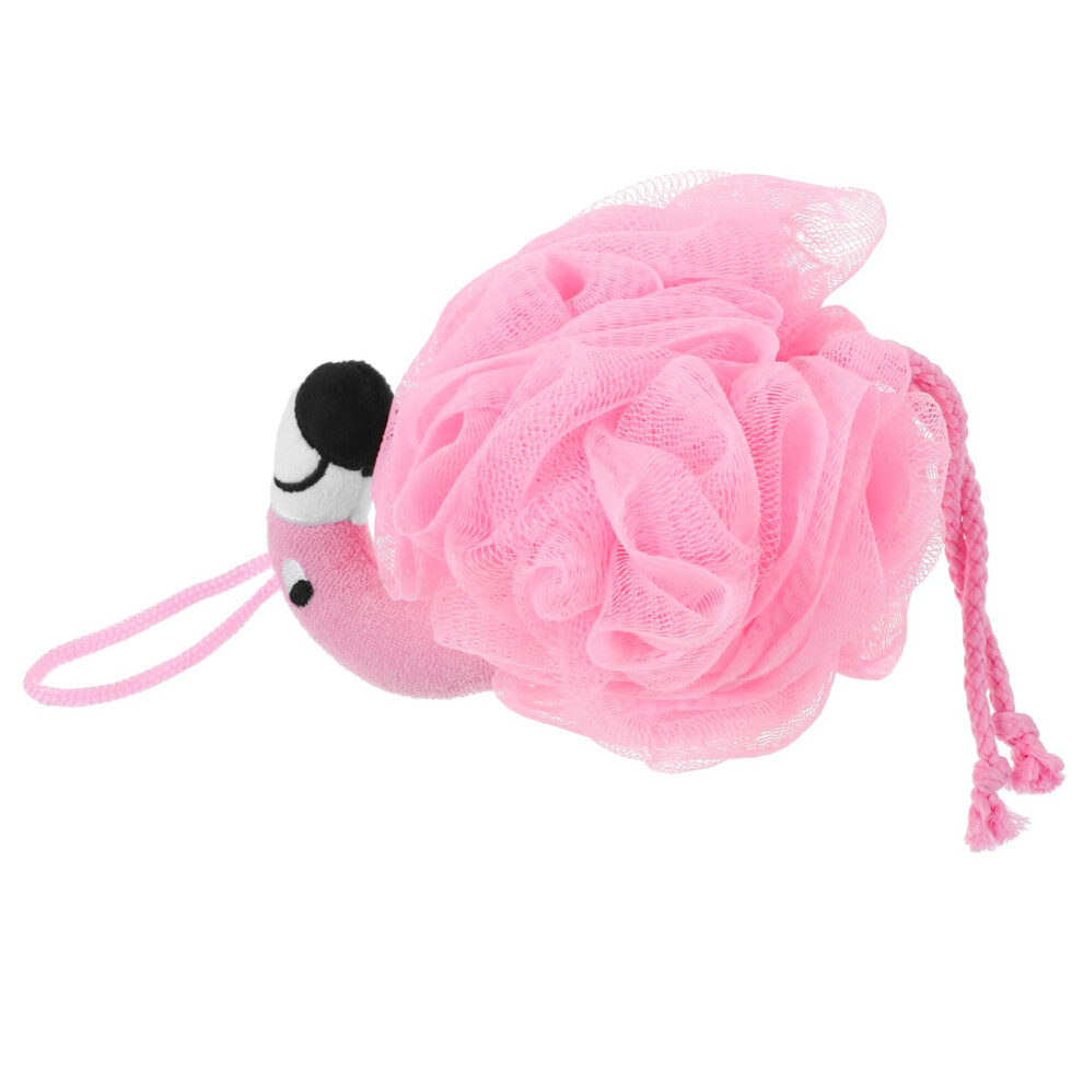 Flamingo Bath Sponge Mesh Shower Pouf for Women Rich Lather Gentle Exfoliation Quick Dry Loop