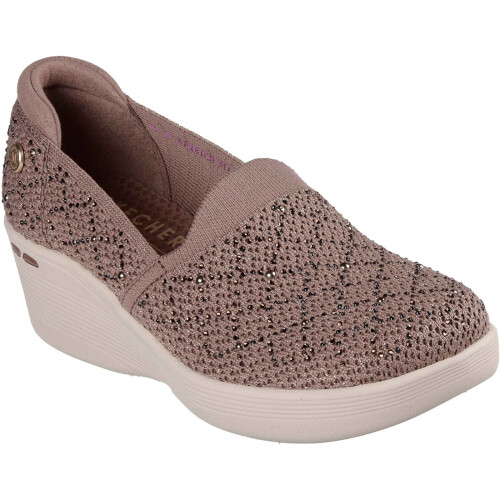 Skechers (, ) Skechers Pier-Lite My Reflection Polyester Women's Mocha Trainers