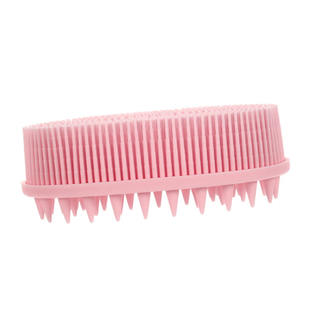 Silicone Bath Scrubber Shower Brush with Soft Bristles for Gentle Skin Cleansing and Massage