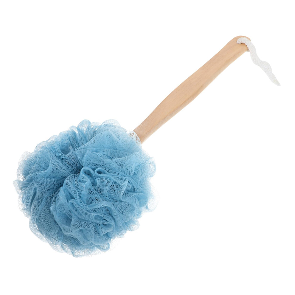 Bath Sponge with Long Ergonomic Handle for Gentle Skin Exfoliation and Rich Lather Creation