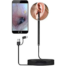 Ear Wax Removal Camera with UltraSmall HD Lens, Adjustable LED Lighting, USB Ear Cleaning Endoscope for Android and PC