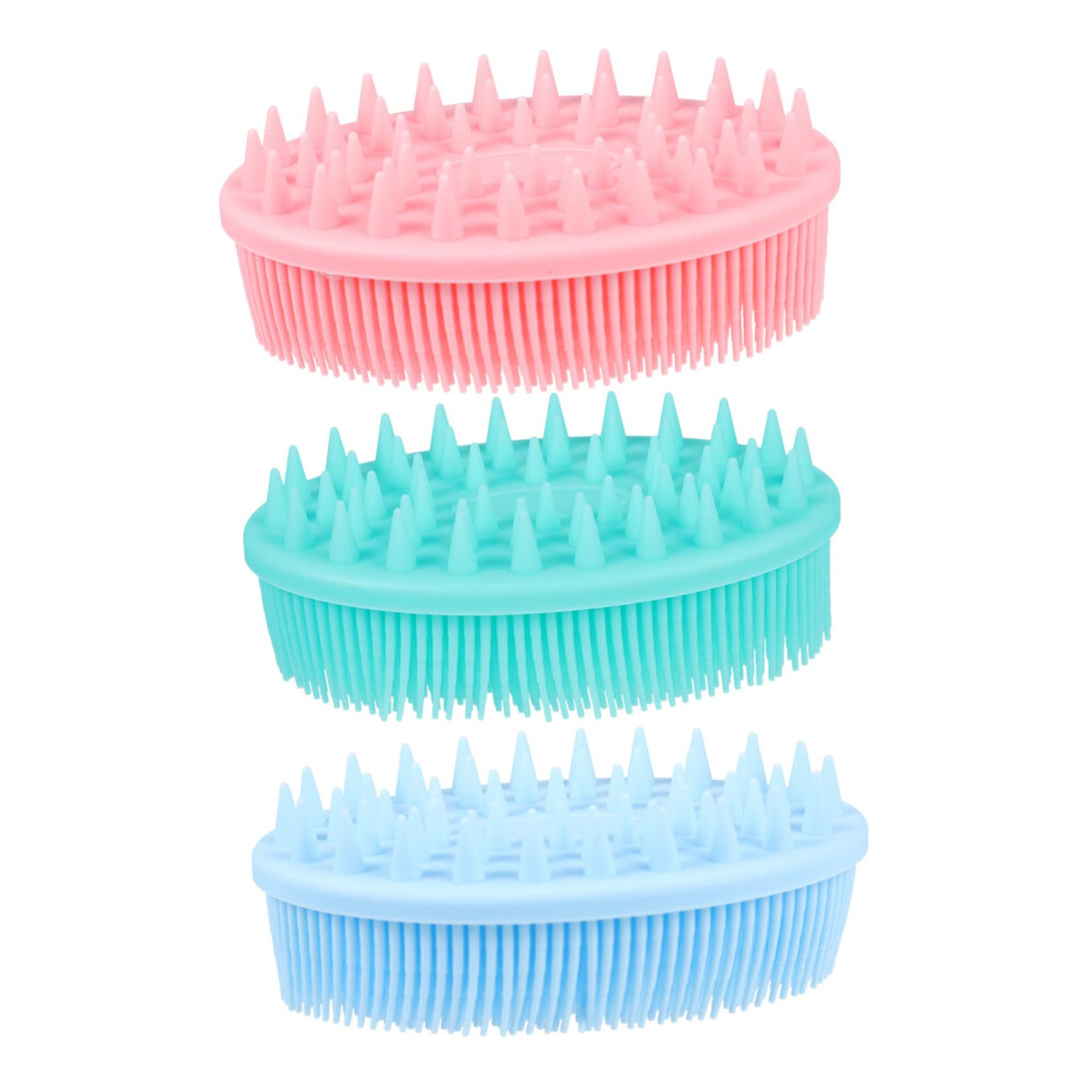 Scalp Massaging Brush Set with Soft Silicone Bristles for Baby Bath and Gentle Newborn Hair Care