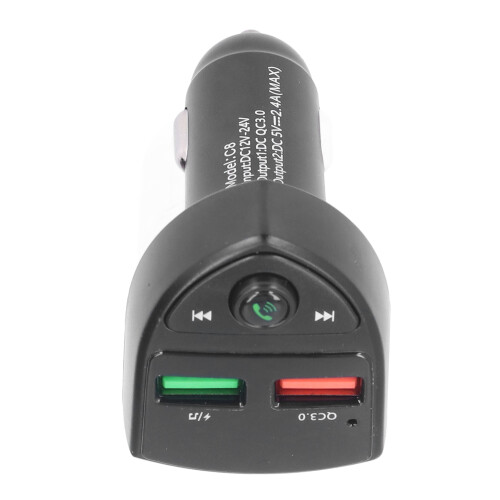 Γρήγορη φόρτιση Διπλές θύρες φόρτισης USB Πομπός FM για αυτοκίνητο, ασύρματος 2