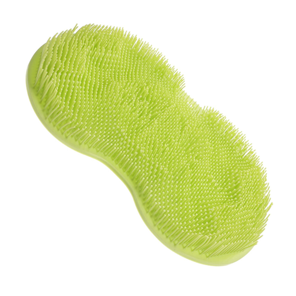 Shower Foot Scrubber and Back Scrubber for Shower with Silicone Massage Pad and Suction Cup Mat
