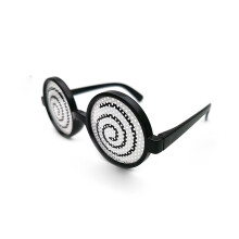 Funny Glasses for Kids and Adults, Novelty Round Frame Trick Glasses for Halloween Party and Stress Relief