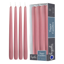 12 Pack 10 Inch Rose Pink Dripless Taper Candles, Unscented Dinner Candles for Wedding and Home