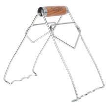 Stainless Steel Hot Dish Clip with Wooden Handle, HeatResistant Bowl Gripper for Pots and Pans