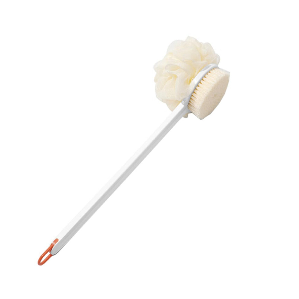 Shower Brush with Long Handle Soft Bristles for Gentle Skin Exfoliation and Deep Pore Cleansing