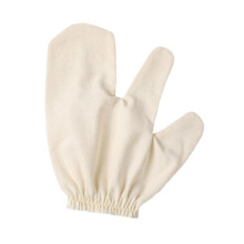 Silk Exfoliating Glove with Elastic Wristband for Gentle Full Body and Facial Cleansing Shower Use