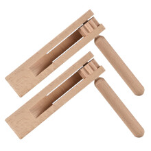 Mexican Wooden Matracas Noise Makers 4 Pack with Loud Ratchet Sound for Fiesta and Cinco de Mayo