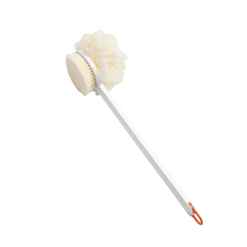 Back Scrubber for Shower with Long Handle, DualSided Bristles for Exfoliating and Smooth Skin