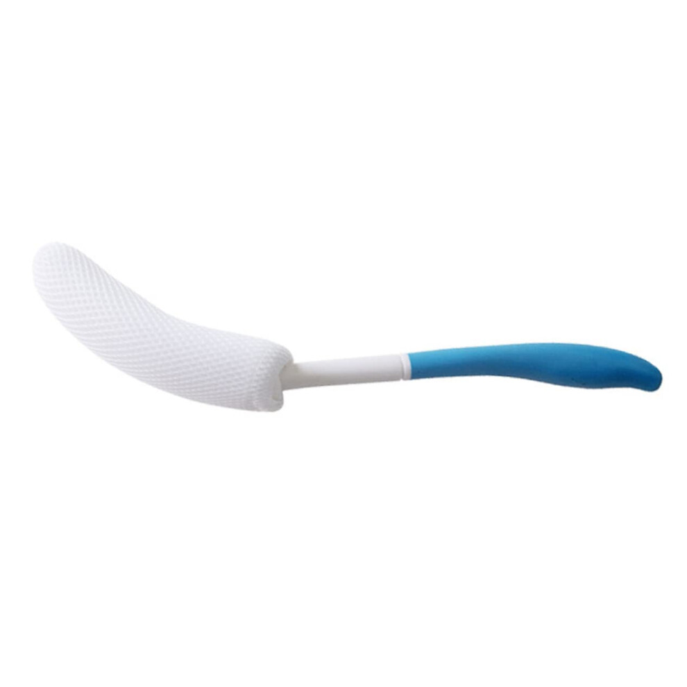 Long Handle Bath Brush with Sponge Applicator for Gentle Exfoliation and Hard to Reach Areas