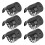 6Pcs Black Plastic Billiard Ball Drop Net Pockets, 20cm High 12