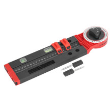 Inside Outside Angle Measurement Tool With Bubble Level, Adjustable Bevel Gauge Featuring Durable Rulers And LCD Display For Home Improvement Projects