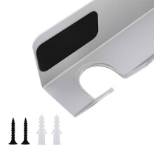 EVA Pads Hair Tool Holder Wall Mounted, Stainless Steel Heat Resistant Salon Accessories Waterproof Adjustable Storage No Nail Installation Space