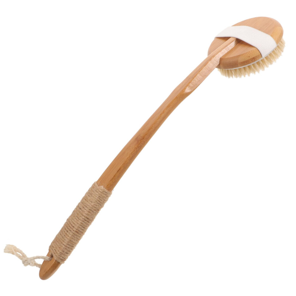 Long Handle Bath Brush with Soft Bristles, Back Scrubber for Shower and Gentle Exfoliation for Seniors