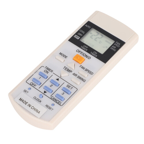 ABS White Remote Control for A75C3297 Air Conditioner, 10m Range