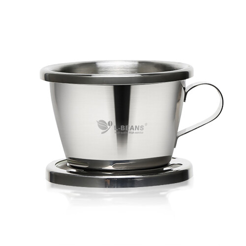 Durable Vietnamese Coffee Filter With Ergonomic Handle, Reusable Inox Phin Filter Using Traditional Drip Coffee Method, Heat Resistant And