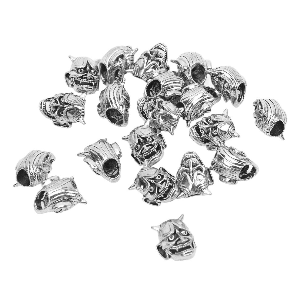 20Pcs Viking Beard Beads Kit Antique Alloy Norse Runes Dreadlock Hair Jewelry