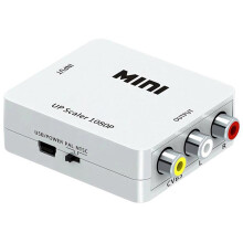 AV to HDMI Converter Composite to HDMI Adapter Support PAL NTSC 1080P Resolution Wide Compatibility with PS One Xbox VHS VCR DVD Blue Ray Players