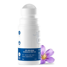 Underarm Whitening Roll On with AHA BHA, Lactic Acid for Odor and Pigmentation, 50ml