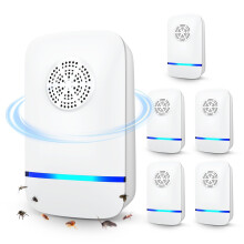 2025 Upgraded Ultrasonic Pest Repeller 6 Pack Indoor Electronic Pest Control for Home Kitchen Child and Pet Safe for Mice Spiders Roaches