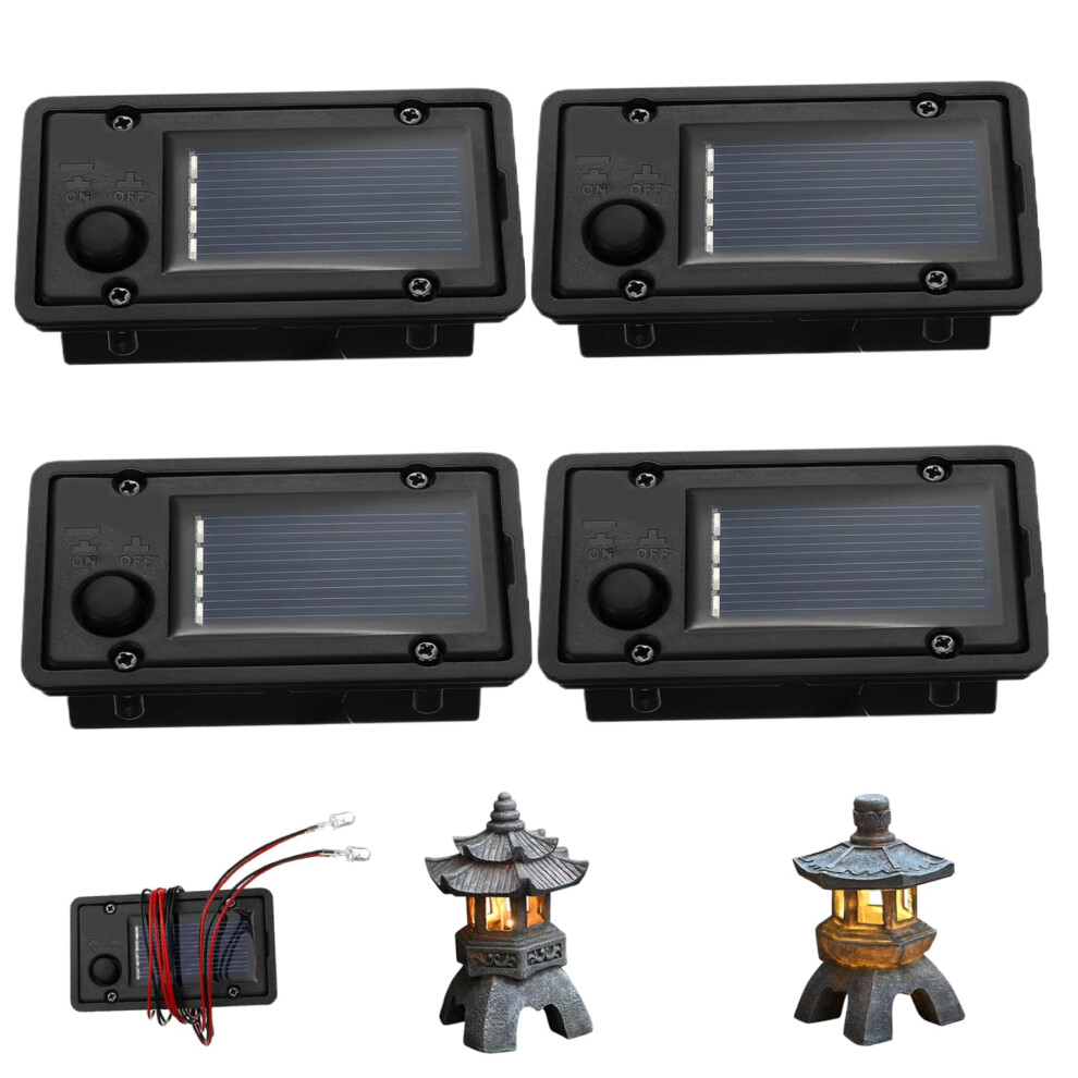Solar Light Replacement Tops 4Pcs 1.6X2.8 Waterproof Led Warm Lighting Panels For Garden And Patio 9092120479447