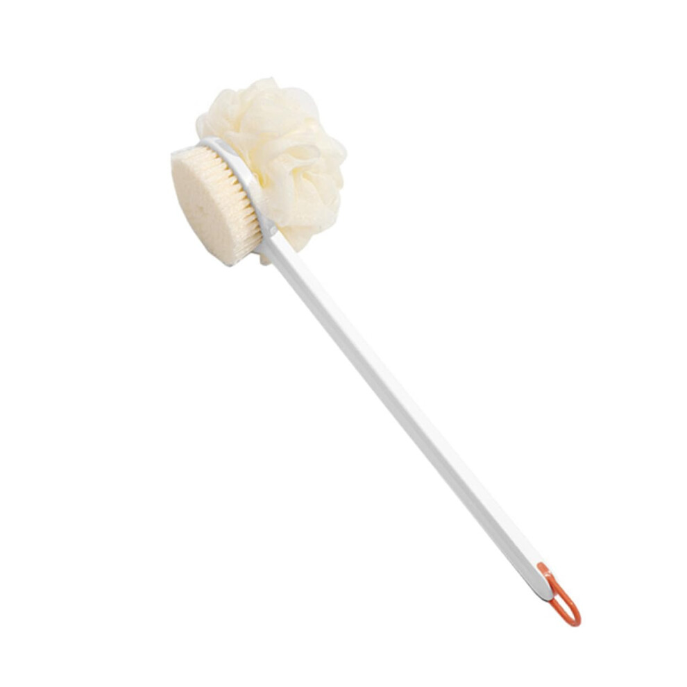 DoubleSided Bath Brush with Long Handle for Gentle Exfoliation and Full Body Shower Scrub