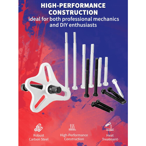 Harmonic Balancer Puller Kit 46pcs Steering Wheel Puller Set for Crankshaft Pulley Removal 2
