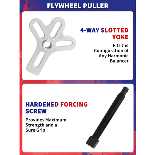 Harmonic Balancer Puller Kit 46pcs Steering Wheel Puller Set for Crankshaft Pulley Removal 1