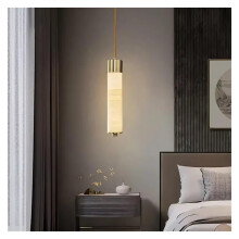 Modern Copper Pendant Light with Elegant Copper Finish, Warm White 6x30cm for Dining Room and Kitchen Island