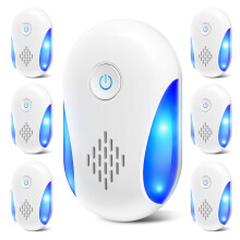 2025 Upgraded Ultrasonic Pest Repeller with Intelligent Frequency, Plugin Control for Mice, Rats, Roaches, Mosquitoes, Spiders, Ants, 6 Pack