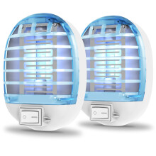 Indoor Bug Zapper 2 Pack, Electric Mosquito Killer Lamp with Blue Light for Home and Office