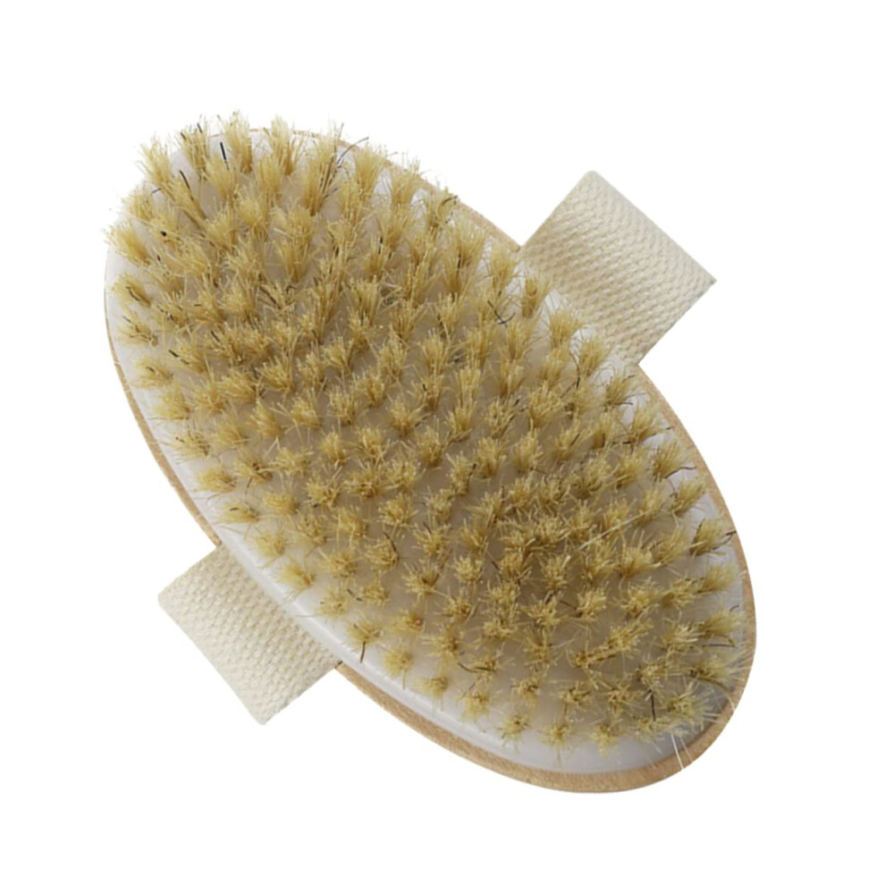 Back Scrubber for Shower with Long Handle, DualSided Bristles for Wet and Dry Gentle Exfoliation