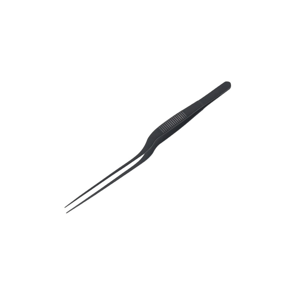 Black Earwax Removal Tool Tweezers With Smooth Rounded Tips And Ergonomic Nonslip Grip