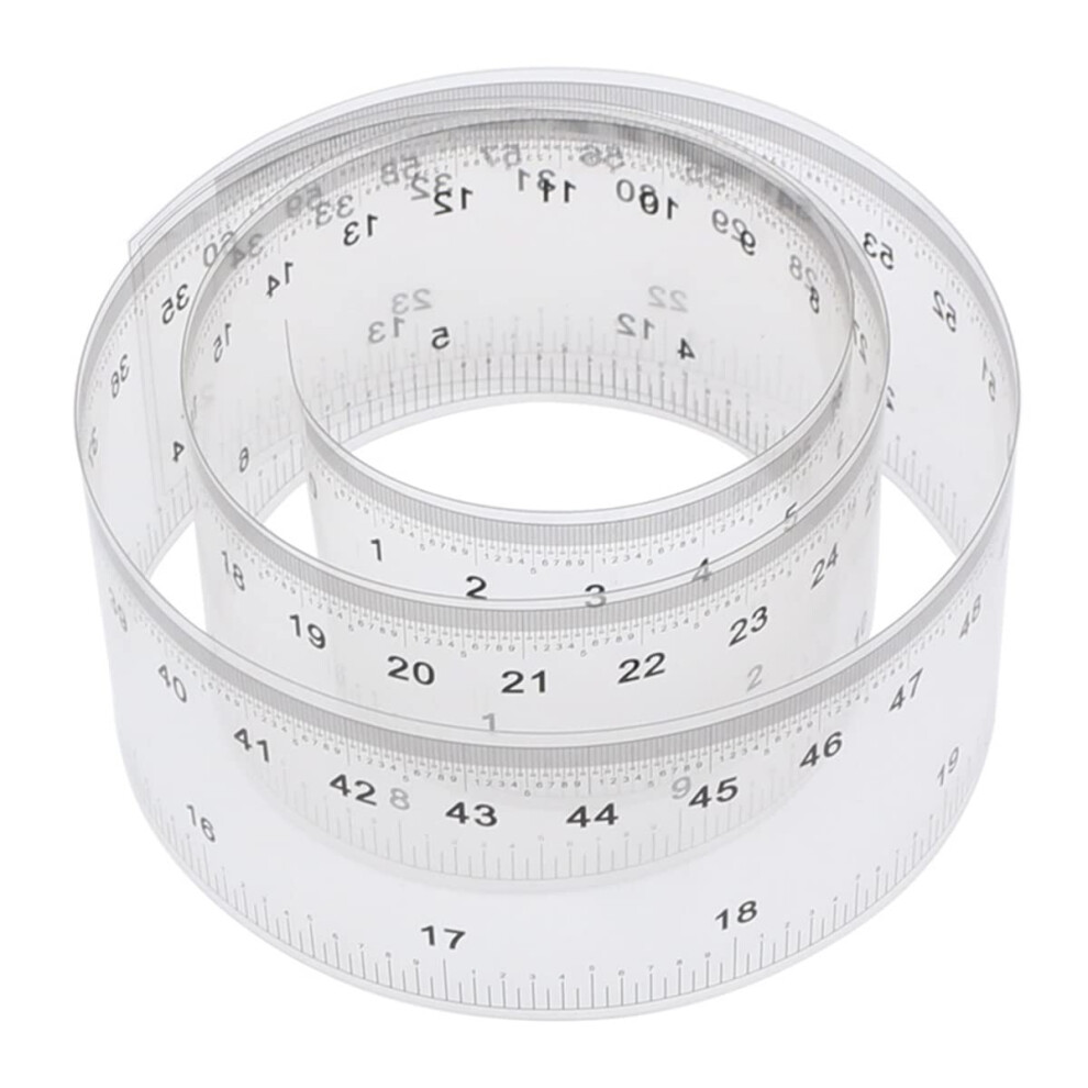 Flexible Plastic Measuring Tape 2M Precision 0.5Mm Scale Transparent Ruler For Drafting 9070919027253