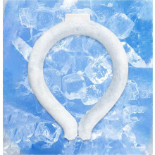 Cooling Neck Wrap with Rapid Cooling PCM Gel for Summer Heat Relief, Reusable Hands Collar (White)