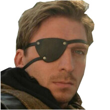 Adjustable PU Leather Pirate Eye Patch for Adults – Comfortable Black Eye Cover for Costume and Therapy (Right)