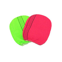 Exfoliating Shower Gloves 2pcs for Deep Skin Cleansing and Smooth Body Care Random Color