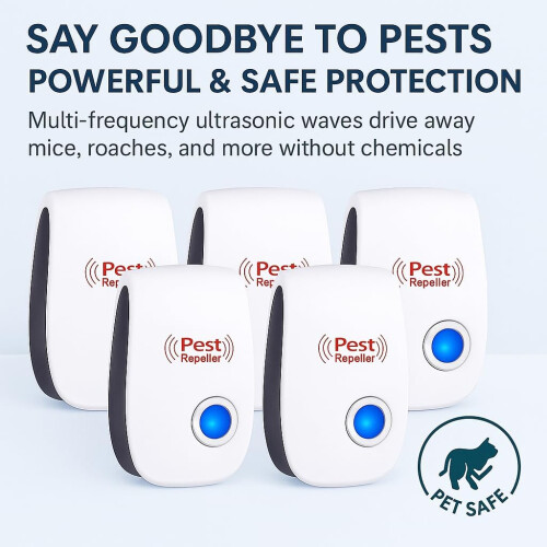 Ultrasonic Pest Repeller Plugin for Mice and Insects, Wide Coverage Safe for Pets, 6Pack 1