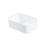 Small White Plastic Storage Basket with Handles, Large Capacity Desktop Organizer for Cosmetics 1