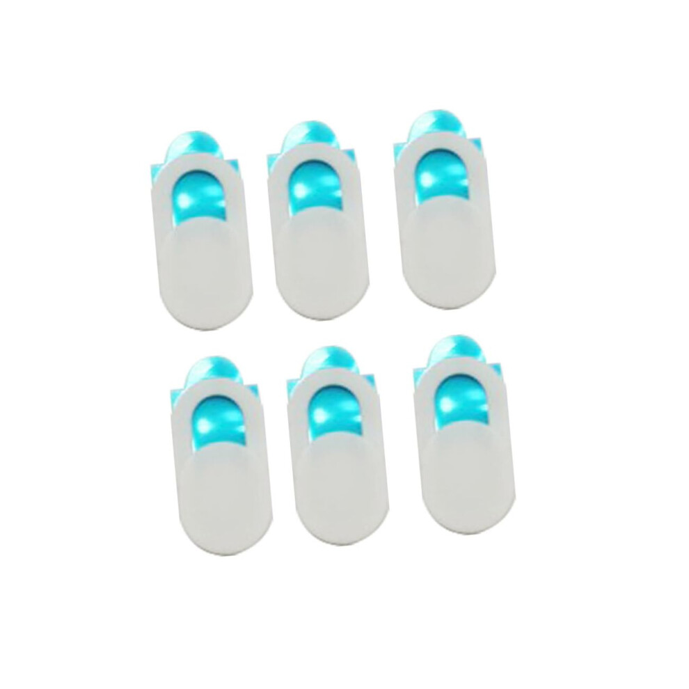 6Pcs Webcam Cover Slider Oval Camera Privacy Protector For Laptop Tablet Smartphone Metal White 9070919060526