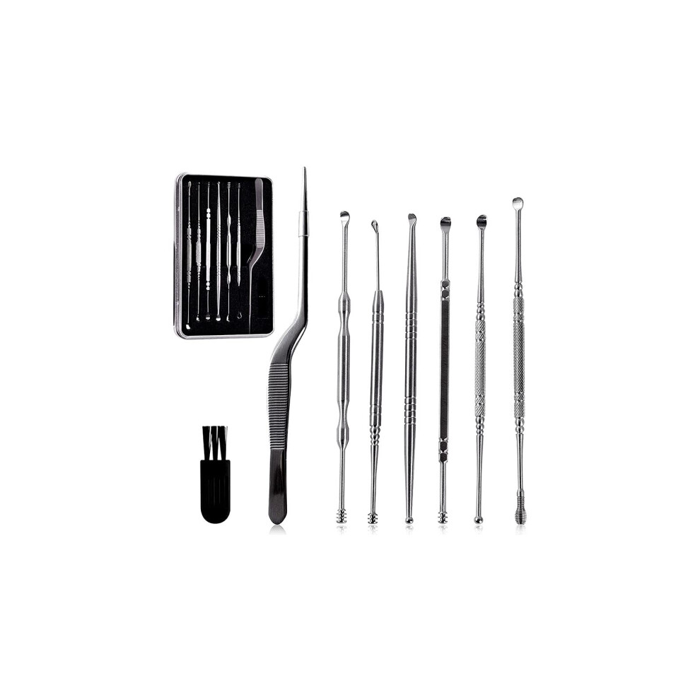Earwax Removal Tool Stainless Steel Kit with DualHead Tips and AntiSlip Grip 6/7PCS