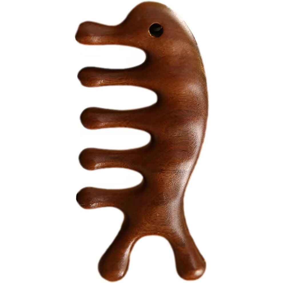 Sandalwood Scalp Massager Comb  Wooden Gua Sha Hair Growth Brush for Relaxing Head Massage