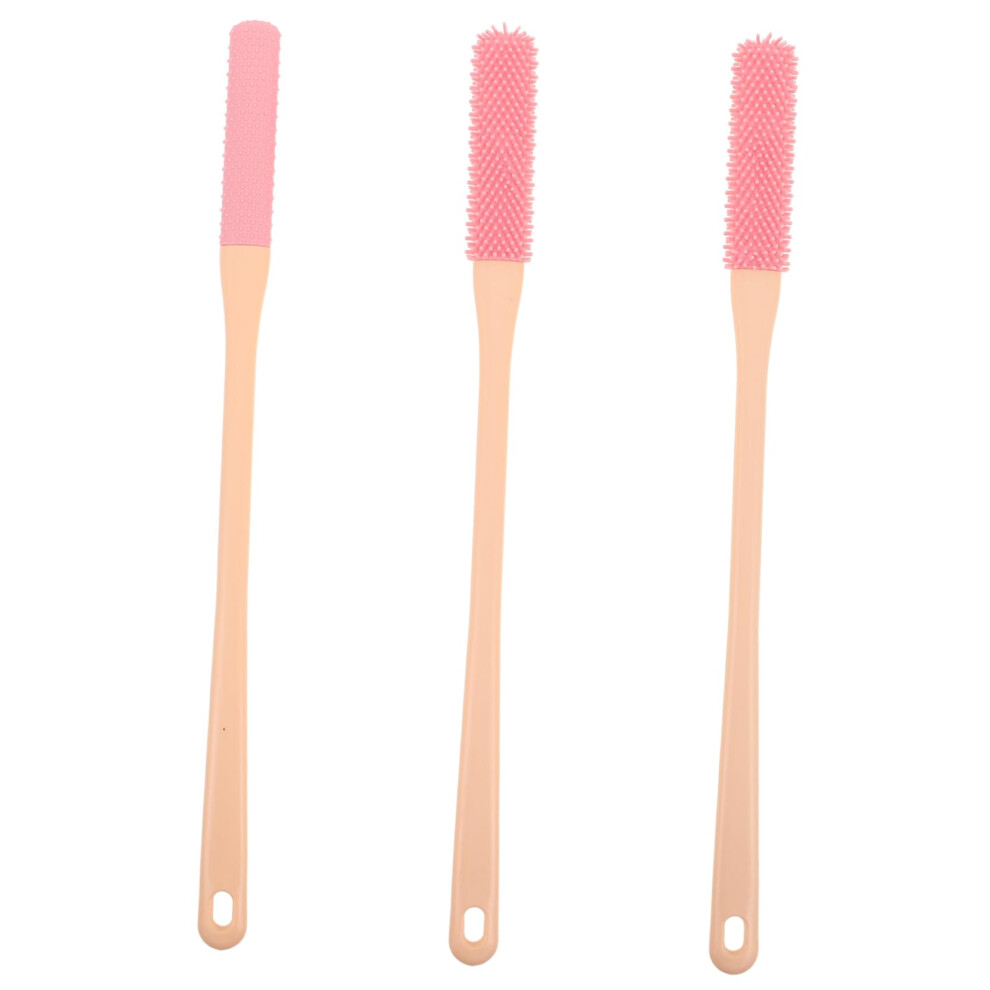 Foot Scrubber and Toe Cleaning Brush Set with Soft Rubber Bristles for Gentle Shower Exfoliation