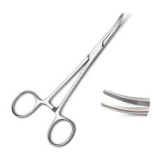 Stainless Steel Curved Kelly Hemostat 5.5 Inch with Precision Grip and Locking Ratchet Handle